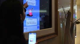 LGスマホ画面をテレビにLINEで冷蔵庫と会話